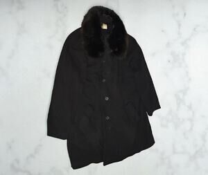 TIMOTHY DANIELS LONG HEAVY WOOL COAT SIZE L RUNS VERY LARGE